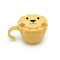 melii Snack Container for Kids - Yellow Lion Design Mess Free, Adaptable, and Easy to Hold with Removable Finger Trap - Perfect for Independent Snacking, Travel - BPA Free and Dishwasher Safe_2