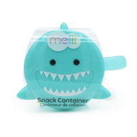 melii Snack Container for Kids - Turquoise Shark Design Mess Free, Adaptable, and Easy to Hold with Removable Finger Trap - Perfect for Independent Snacking, Travel - BPA Free and Dishwasher Safe_2
