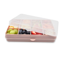 melii Snackle Box Pink - 12 Compartment Snack Container with Removable Dividers for Customizable Storage - Ideal for On the Go Snacking, BPA Free, Easy to Open and Clean_3