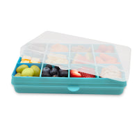 melii Snackle Box Turquoise - 12 Compartment Snack Container with Removable Dividers for Customizable Storage - Ideal for On the Go Snacking, BPA Free, Easy to Open and Clean_2
