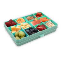 melii Snackle Box Turquoise - 12 Compartment Snack Container with Removable Dividers for Customizable Storage - Ideal for On the Go Snacking, BPA Free, Easy to Open and Clean_4
