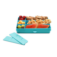 melii Snackle Box Turquoise - 12 Compartment Snack Container with Removable Dividers for Customizable Storage - Ideal for On the Go Snacking, BPA Free, Easy to Open and Clean_5