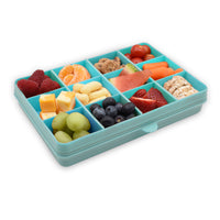 melii Snackle Box Turquoise - 12 Compartment Snack Container with Removable Dividers for Customizable Storage - Ideal for On the Go Snacking, BPA Free, Easy to Open and Clean_7