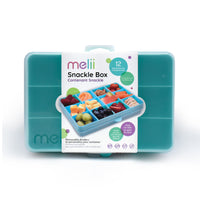 melii Snackle Box Turquoise - 12 Compartment Snack Container with Removable Dividers for Customizable Storage - Ideal for On the Go Snacking, BPA Free, Easy to Open and Clean_1