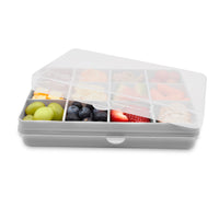 melii Snackle Box Grey - 12 Compartment Snack Container with Removable Dividers for Customizable Storage - Ideal for On the Go Snacking, BPA Free, Easy to Open and Clean_7