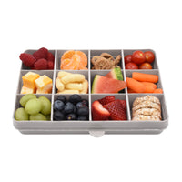 melii Snackle Box Grey - 12 Compartment Snack Container with Removable Dividers for Customizable Storage - Ideal for On the Go Snacking, BPA Free, Easy to Open and Clean_3