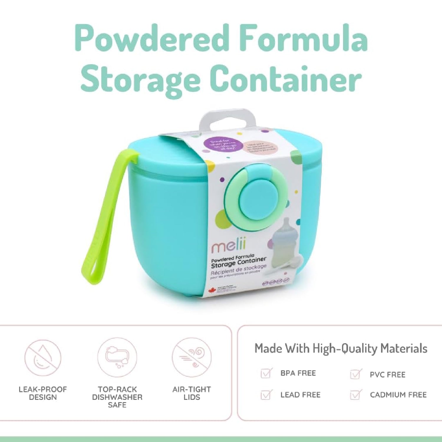 Melii Travel Formula Container with Scoop - Blue (6pc/inner)