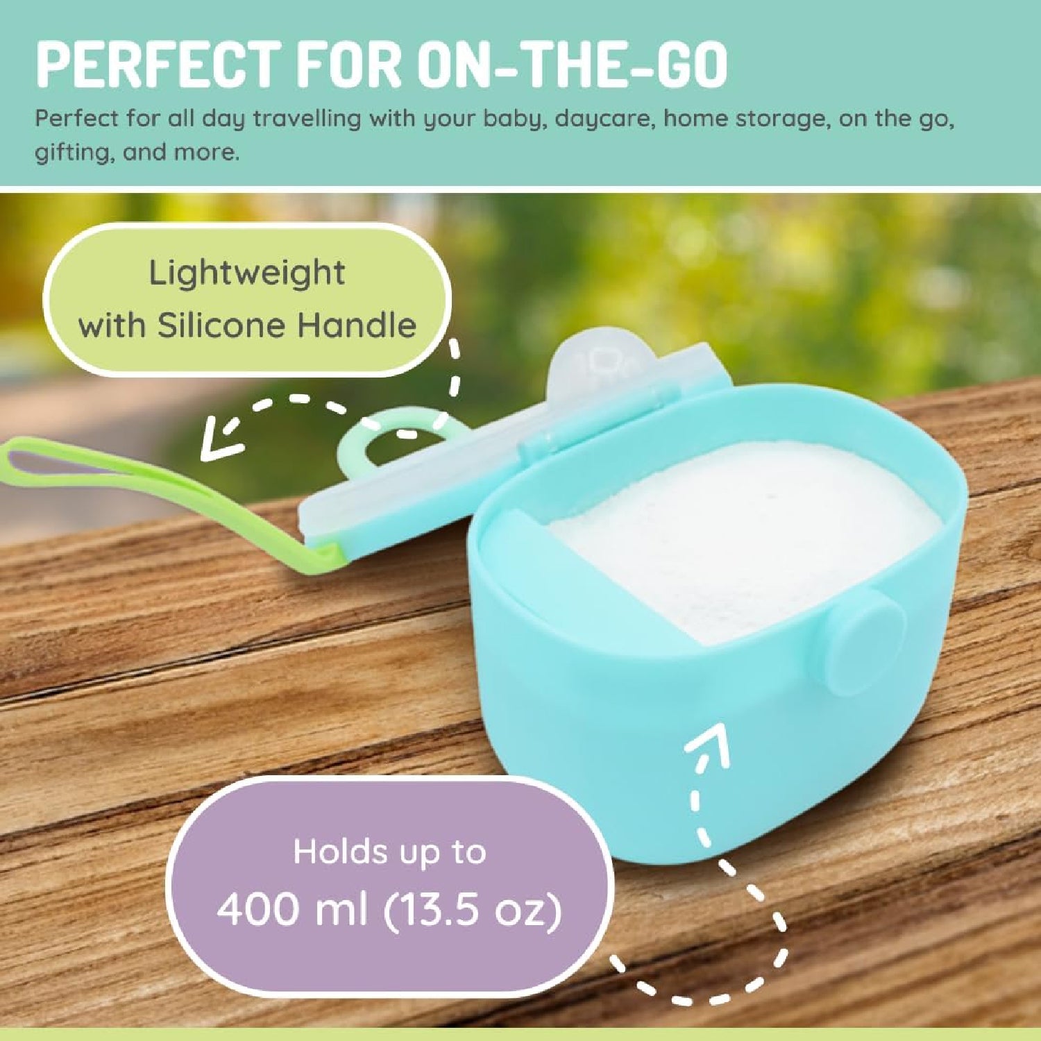 Melii Travel Formula Container with Scoop - Blue (6pc/inner)