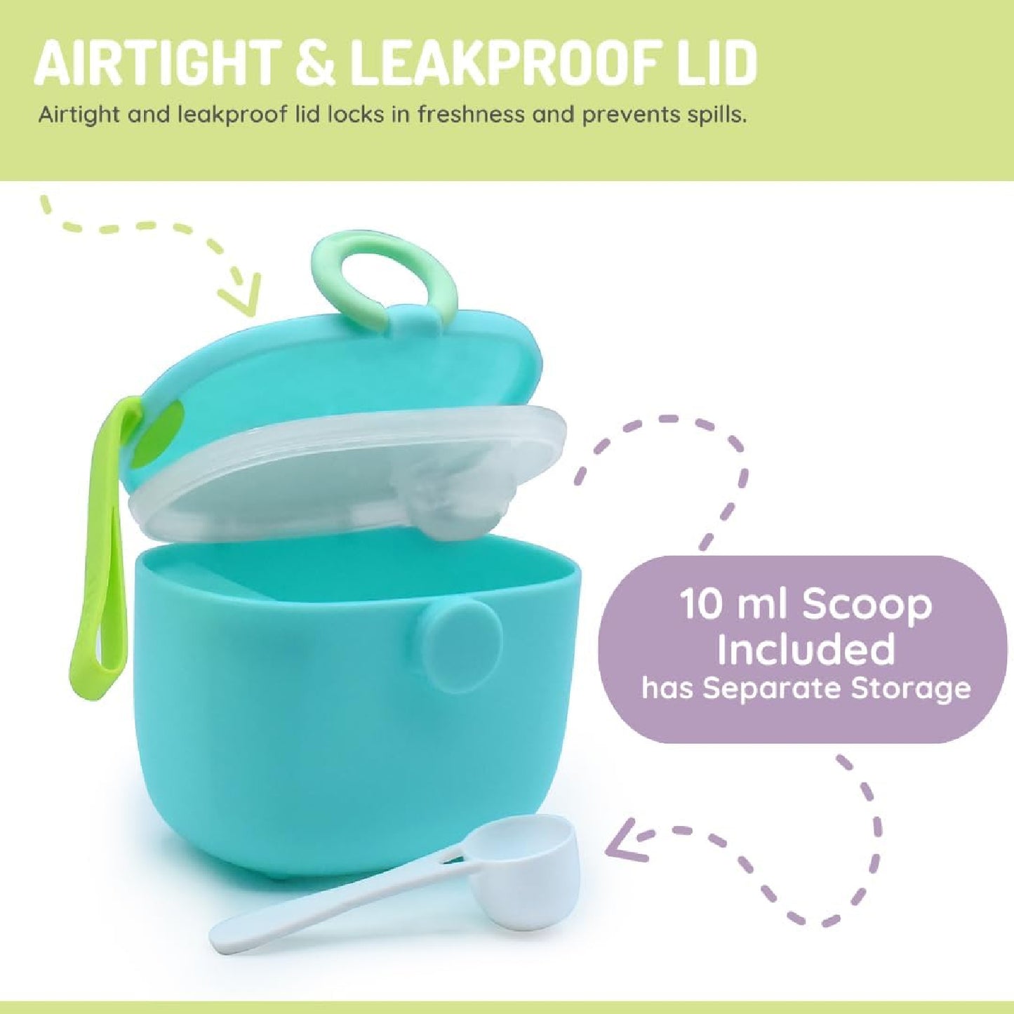 Melii Travel Formula Container with Scoop - Blue (6pc/inner)