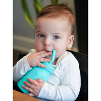 Melii Silicone Water Bottle with Straw 230 ml Turquoise_3