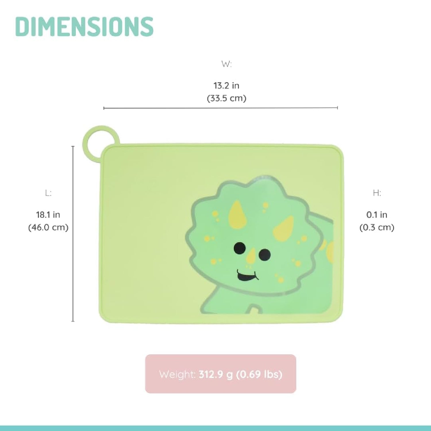 Melii Silicone Placemat - Dino (6 unit/inner)