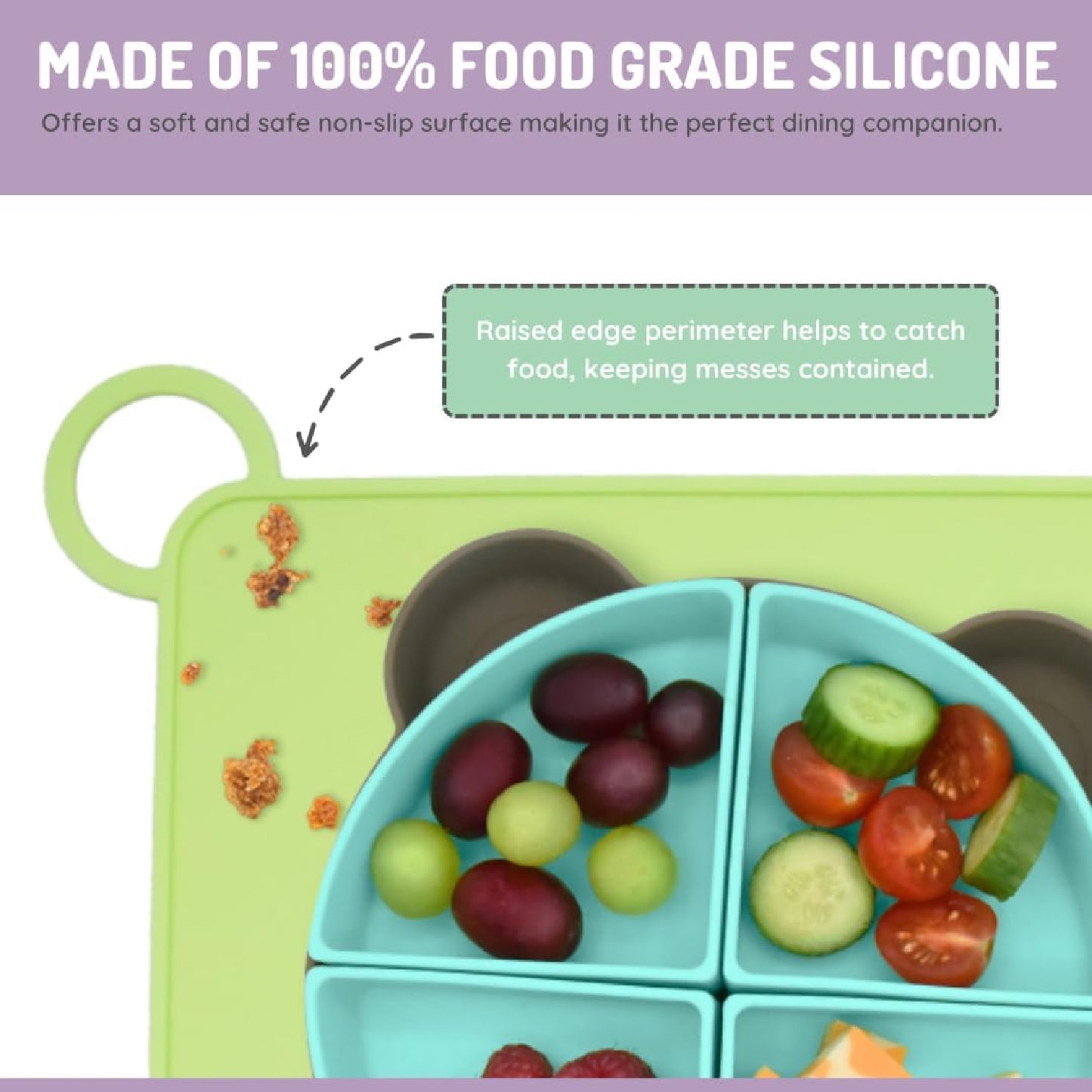 Melii Silicone Placemat - Dino (6 unit/inner)