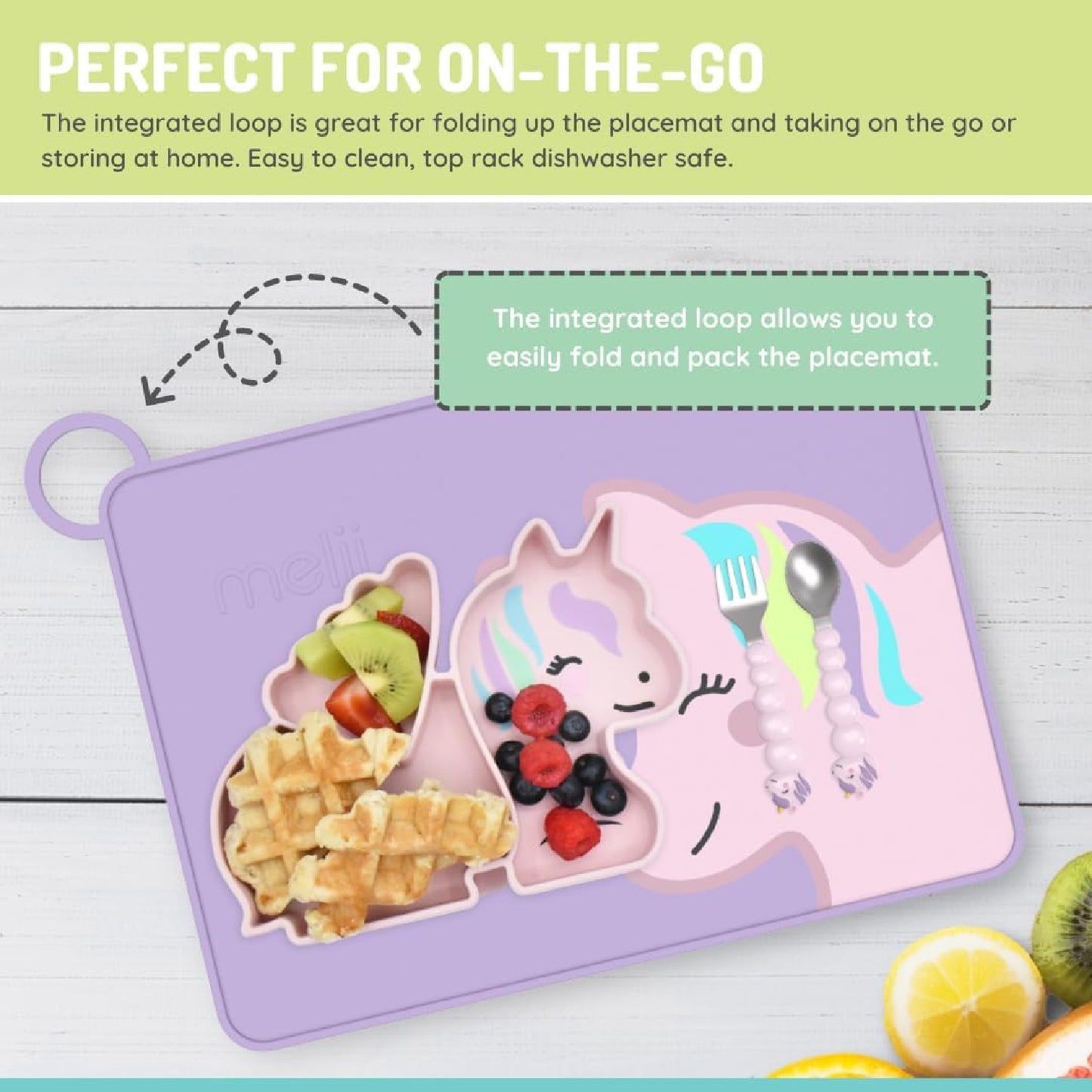 Melii Silicone Placemat - Unicorn (6 unit/inner)