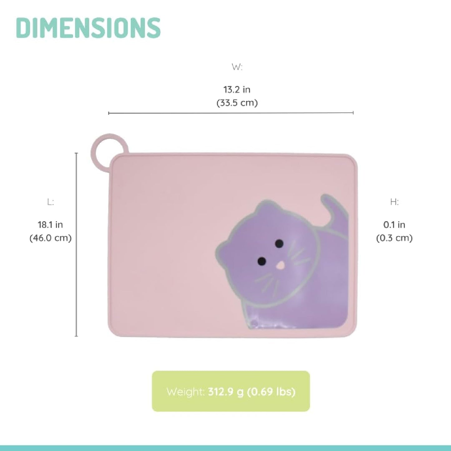 Melii Silicone Placemat - Cat (6 pc/inner)