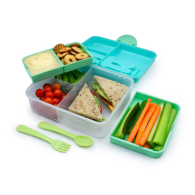 Melii 2 Tier Bento Lunch Box Turquoise