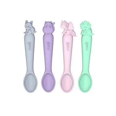 /armelii-silicone-spoons-4-pc-set-dog-cat-unicorn-dino