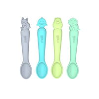 Melii Silicone Spoons 4 pc set - Shark, Dino,  Dog, Bear_1