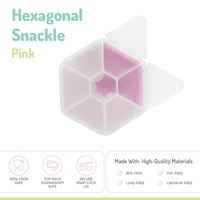 Melii Hexagon Snackle - 6 Compartment - Pink (6 pc/inner)_2