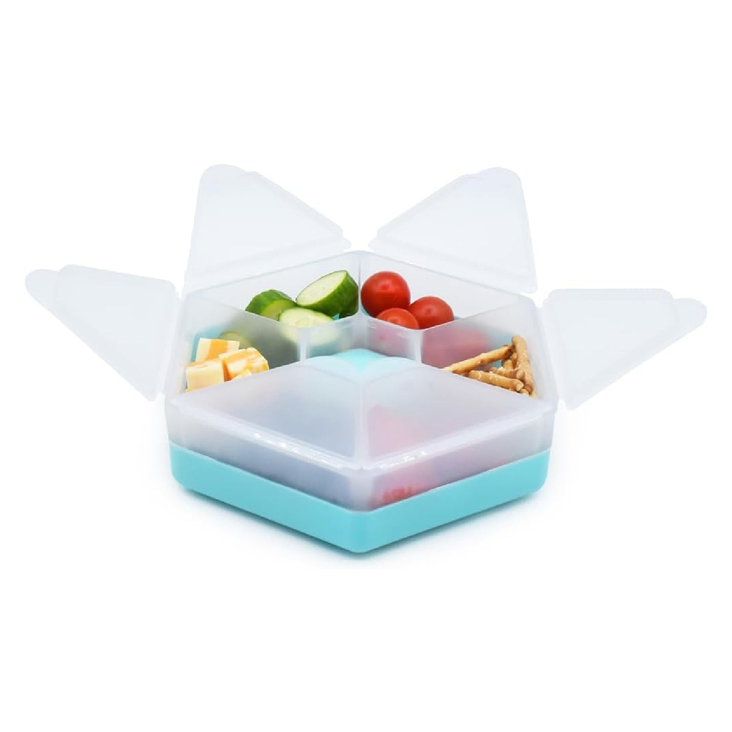 Melii Hexagon Snackle - 6 Compartment  - Blue (6 pc/inner)