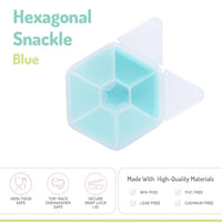 Melii Hexagon Snackle - 6 Compartment  - Blue (6 pc/inner)_2