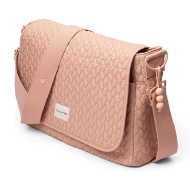 suavinex-shoulder-bag-maternity-bag-large-capacity-stroller-bag-adjustable-handles-for-stroller-flap-and-zipper-closure-waterproof-with-interior-pockets-pink