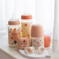 Suavinex, Anti-colic Bottle 270 ml with Physiological SX Pro Silicone Teat, Medium Flow (M), for Medium Density Liquids, Milk, Juice or Water, Babies +3 Months, Birdies, Pink_3