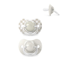 Suavinex, Pack of 2 Pacifiers for Babies 0/6 Months and Newborns, with Silicone Physiological Teat SX Pro Symmetrical, Flat and Flexible, Respects Oral Development, Wild&Free Beige_1