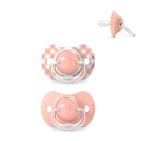 Suavinex, Pack of 2 Pacifiers for Babies 0/6 Months and Newborns, with Silicone Physiological Teat SX Pro Symmetrical, Flat and Flexible, Respects Oral Development, Wild&Free Pink_1