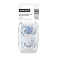 Suavinex, Pack of 2 Pacifiers for Babies 0/6 Months and Newborns, with Silicone Physiological Teat SX Pro Symmetrical, Flat and Flexible, Respects Oral Development, Wild&Free Blue_5