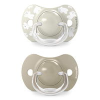 Suavinex, Pack of 2 Pacifiers for Babies 6/18 Months, with Physiological Silicone Teat SX Pro Symmetrical, Flat and Flexible, Respects Oral Development, Wild&Free Beige_2