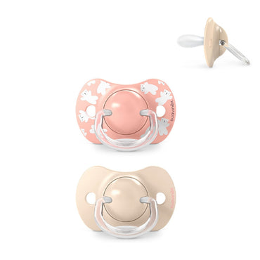 suavinex-pack-of-2-pacifiers-for-babies-6-18-months-with-physiological-silicone-teat-sx-pro-symmetrical-flat-and-flexible-respects-oral-development-wild-free-pink