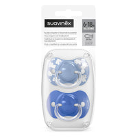 Suavinex, Pack of 2 Pacifiers for Babies 6/18 Months, with Physiological Silicone Teat SX Pro Symmetrical, Flat and Flexible, Respects Oral Development, Wild&Free Blue_6
