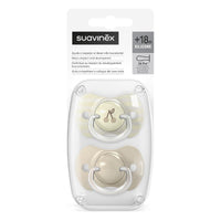 Suavinex, Pack of 2 Pacifiers for Babies +18 Months, with Physiological Silicone Teat SX Pro Symmetrical, Flat and Flexible, Respects Oral Development, Birdies Beige_5