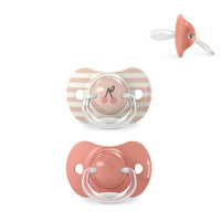 Suavinex, Pack of 2 Pacifiers for Babies +18 Months, with Physiological Silicone Teat SX Pro Symmetrical, Flat and Flexible, Respects Oral Development, Birdies Pink_1
