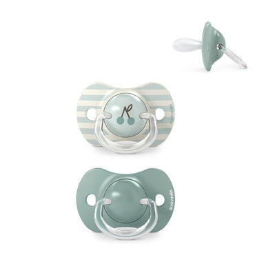 suavinex-pack-of-2-pacifiers-for-babies-18-months-with-physiological-silicone-teat-sx-pro-symmetrical-flat-and-flexible-respects-oral-development-birdies-green