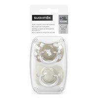 Suavinex, Pack of 2 Pacifiers for Babies +18 Months, with Physiological Silicone Teat SX Pro Symmetrical, Flat and Flexible, Respects Oral Development, Wild&Free Beige_8