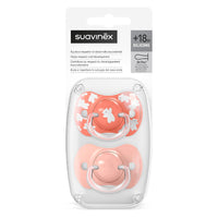 Suavinex, Pack of 2 Pacifiers for Babies +18 Months, with Physiological Silicone Teat SX Pro Symmetrical, Flat and Flexible, Respects Oral Development, Wild&Free Pink_8