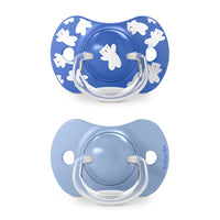 Suavinex, Pack of 2 Pacifiers for Babies +18 Months, with Physiological Silicone Teat SX Pro Symmetrical, Flat and Flexible, Respects Oral Development, Wild&Free Blue_2