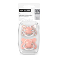 Suavinex, Pack of 2 Baby Pacifiers Newborn and Small, Special Size Mini -2/2 Months, SX Pro Symmetrical and Flexible Silicone Physiological Teat, Respects Oral Development, Wild&Free Pink_4