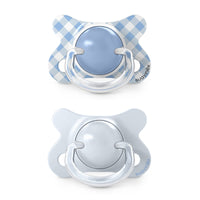 Suavinex, Pack of 2 Glow in the Dark Soothers, Babies 0/6 Months and Newborns, for Sleeping, with Fluorescent Ring and SX Pro Silicone Physiological Teat, Flat and Flexible, Beige_2