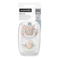 Suavinex, Pack of 2 Glow in the Dark Pacifiers, Babies 0/6 Months and Newborns, Sleeping, with Fluorescent Ring and SX Pro Silicone Physiological Teat, Flat and Flexible, Pink_6