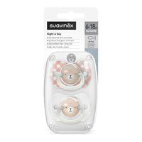 Suavinex, Pack of 2 Glow in the Dark Soothers, Babies 6/18 Months, Sleeping, with Fluorescent Ring and SX Pro Silicone Physiological Teat, Flat and Flexible, Pink_7