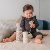 Suavinex, 150ml Bottle with Physiological SX Pro Silicone Teat with Anti-Colic Valve, Slow Flow (S) for Breast and Artificial Milk or Water, Babies +0 Months and Newborns, Wild&Free Beige_3