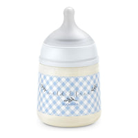 Suavinex, 150ml Bottle with Physiological SX Pro Silicone Teat with Anti-Colic Valve, Slow Flow (S) for Breast and Artificial Milk or Water, Babies +0 Months and Newborns, Wild&Free Blue_1