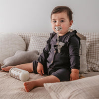 Suavinex, Pacifier Clip, Cadena Chupete Bebé, Sujeta - Clip con Pinza, Placa con Forma de Osito. Para Bebés +0 Meses, Apto Recién Nacido, Wild&Free Beige_5