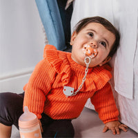 Suavinex, Pacifier Clip, Cadena Chupete Bebé, Sujeta - Clip con Pinza, Placa con Forma de Osito. Para Bebés +0 Meses, Apto Recién Nacido, Wild&Free Blue_2