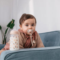 Suavinex, Newborn Baby Bottle Set, Gift Pack with: 2 x 270 ml Medium Flow + 2 x 150 ml Slow Flow + Pacifier 0 to 6 Months, Physiological SX Pro Silicone Teats, 5 Pcs, +0M, Birdies Pink_3