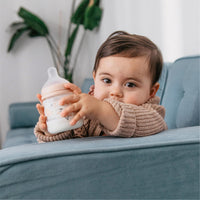 Suavinex, Newborn Baby Bottle Set, Gift Pack with: 2 x 270 ml Medium Flow + 2 x 150 ml Slow Flow + Pacifier 0 to 6 Months, Physiological SX Pro Silicone Teats, 5 Pcs, +0M, Birdies Pink_4