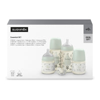 Suavinex, Newborn Baby Bottle Set, Gift Pack with: 2 x 270 ml Medium Flow + 2 x 150 ml Slow Flow + Pacifier 0 to 6 Months, Physiological SX Pro Silicone Teats, 5 Pcs, +0M, Birdies Green_6