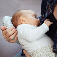 BABYJEM BREASTFEEDING PILLOW GREY FLOWER_2